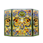 BARDOT Tiffany-glass Victorian 3pcs Folding Fireplace Screen 40" Wide - Enhance Your Room with Warmth and Elegance