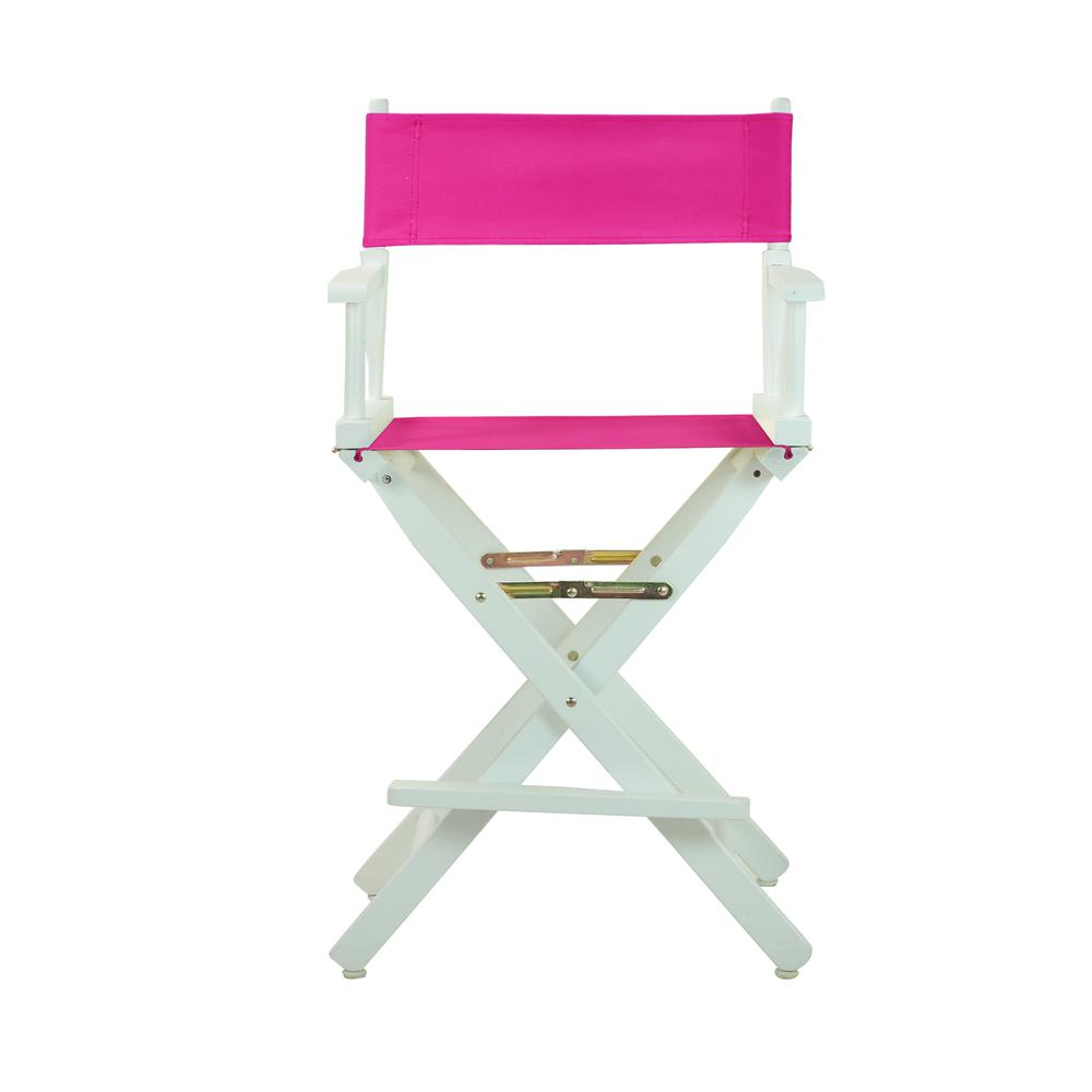 24" Director's Chair White Frame-Magenta Canvas - Portable and Durable | Buy Now!