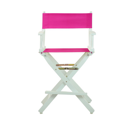 24" Director's Chair White Frame-Magenta Canvas - Portable and Durable | Buy Now!