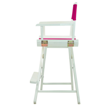 24" Director's Chair White Frame-Magenta Canvas - Portable and Durable | Buy Now!