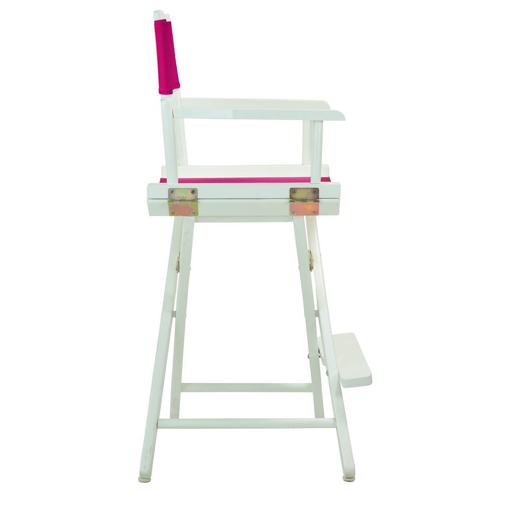 24" Director's Chair White Frame-Magenta Canvas - Portable and Durable | Buy Now!