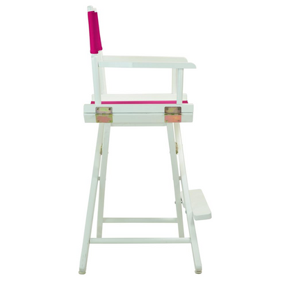 24" Director's Chair White Frame-Magenta Canvas - Portable and Durable | Buy Now!