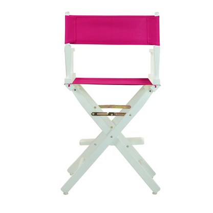 24" Director's Chair White Frame-Magenta Canvas - Portable and Durable | Buy Now!