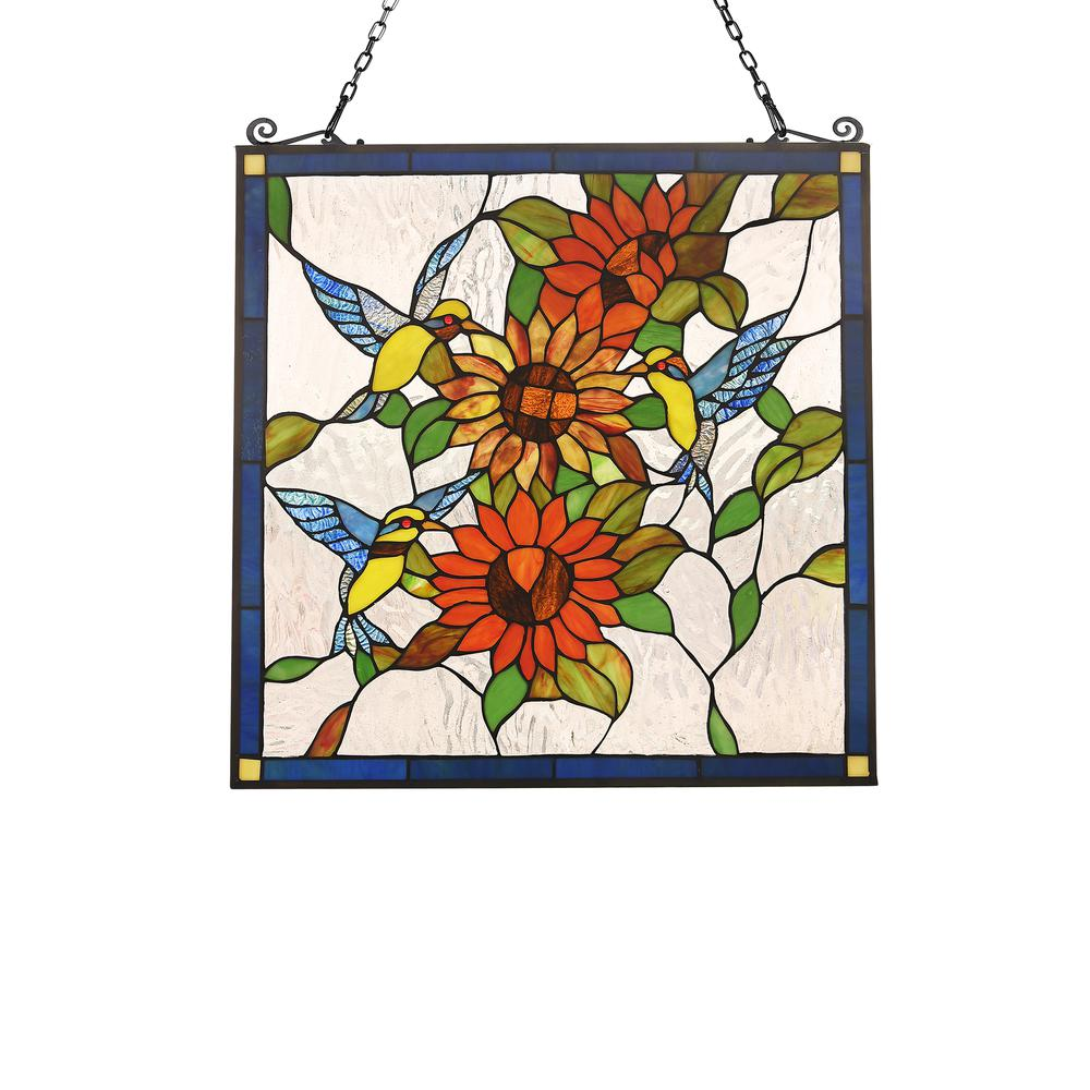 COSTA Animal Tiffany-Style 24" Stained Glass Panel