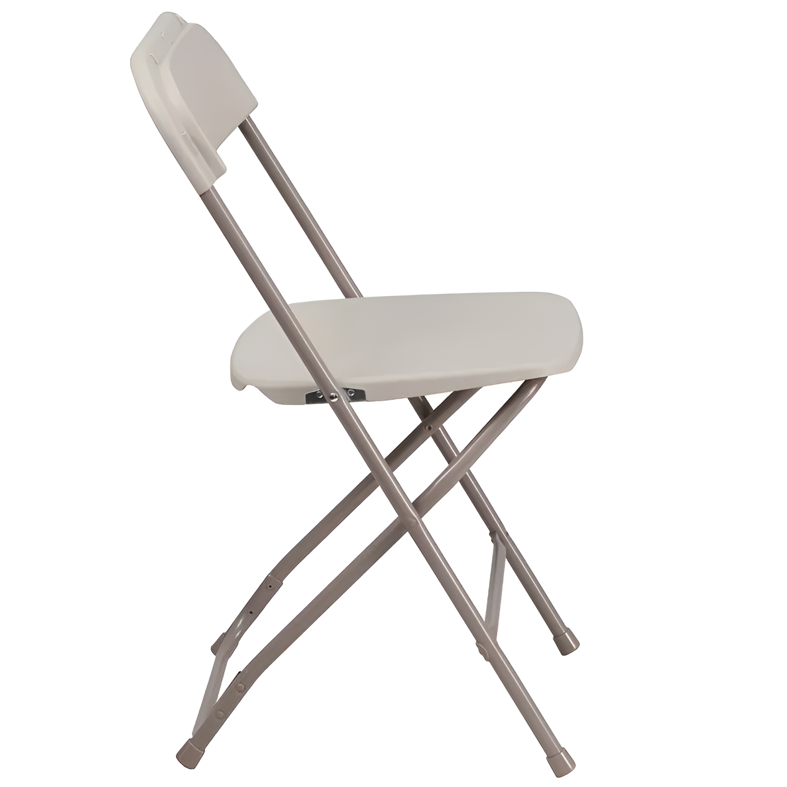 2 Pk HERCULES Beige Folding Chairs, 650 lb. - Comfortable & Durable