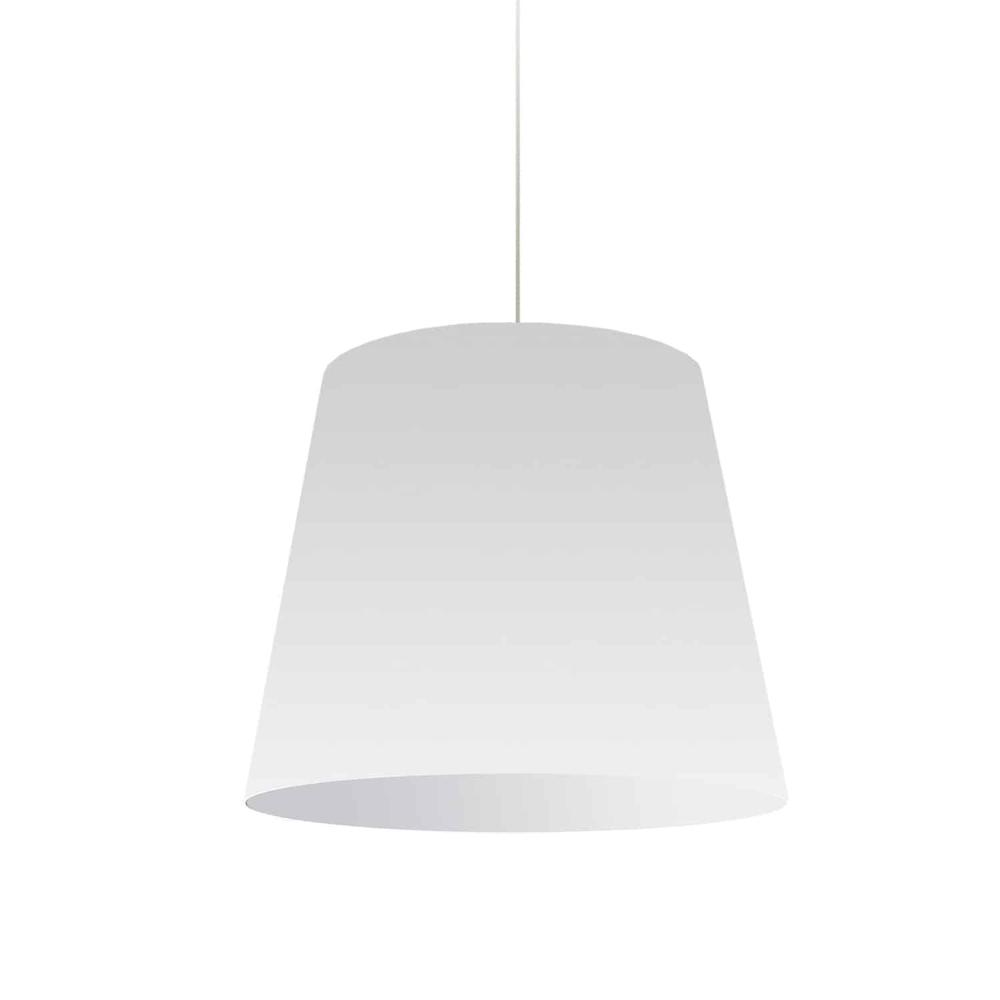 1LT Oversized Drum Pendant Medium White Shade - Modern and Elegant Lighting