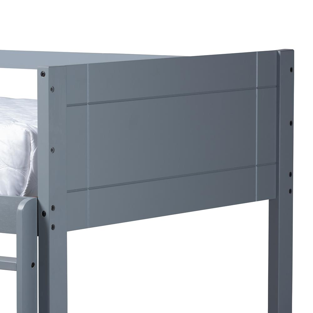 Elsie Modern and Contemporary Grey Finished Wood Twin Size Bunk Bed