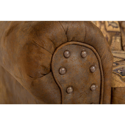 Angler's Cove Ottoman: Rustic Fishing Lodge Comfort for Your Home