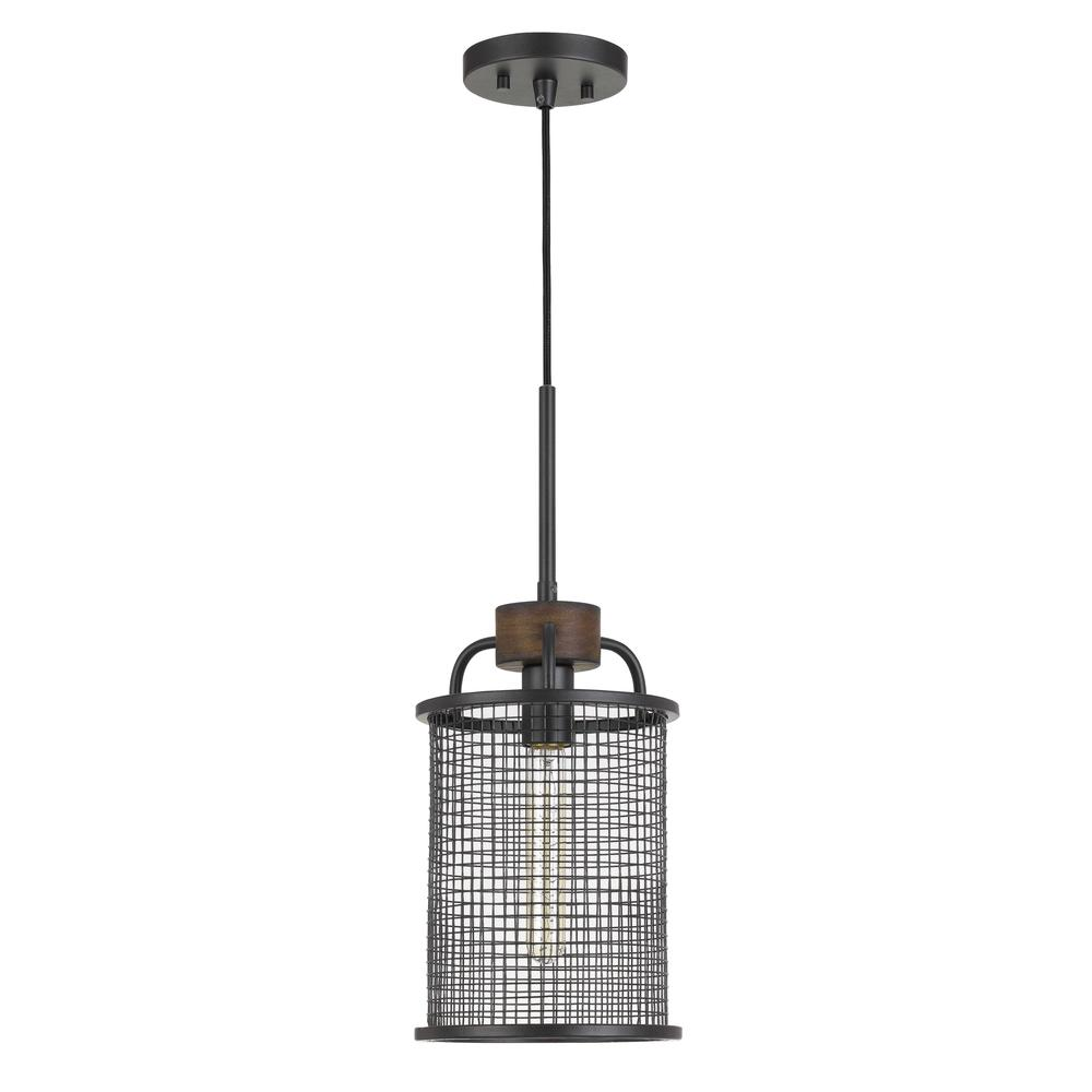 Aberdeen Mesh Metal/Wood Pendant Light | Stylish Industrial Lighting