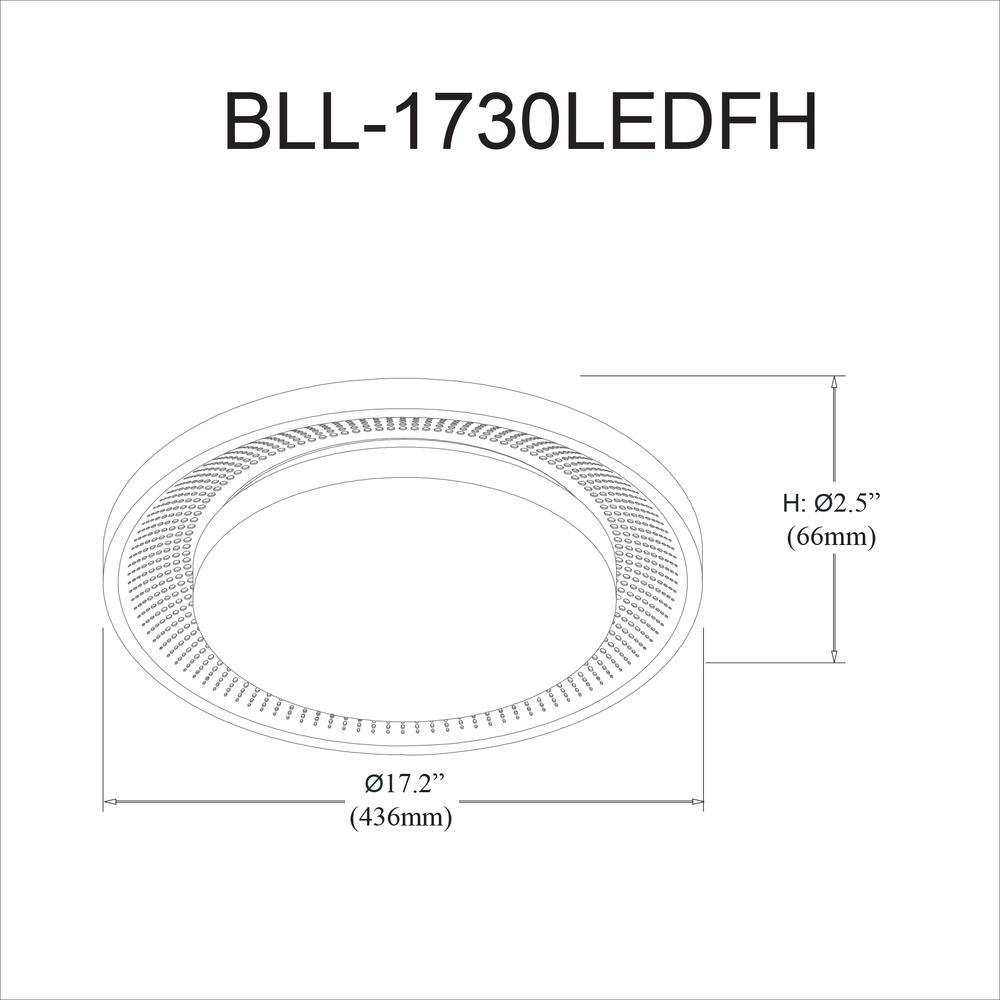 Modern Boullier Flush Mount Lighting - 30W Flushmount with Acrylic Diffuser