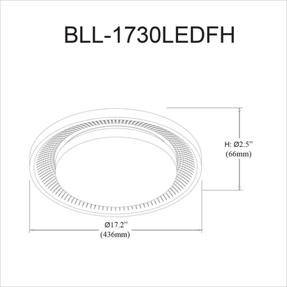 Modern Boullier Flush Mount Lighting - 30W Flushmount with Acrylic Diffuser