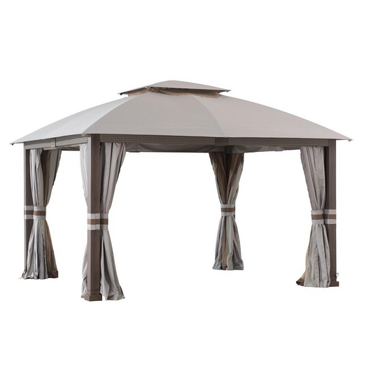 Fiona 11 ft. x 13 ft. 2-tier Patio Gazebo - Create the Perfect Outdoor Gathering Spot