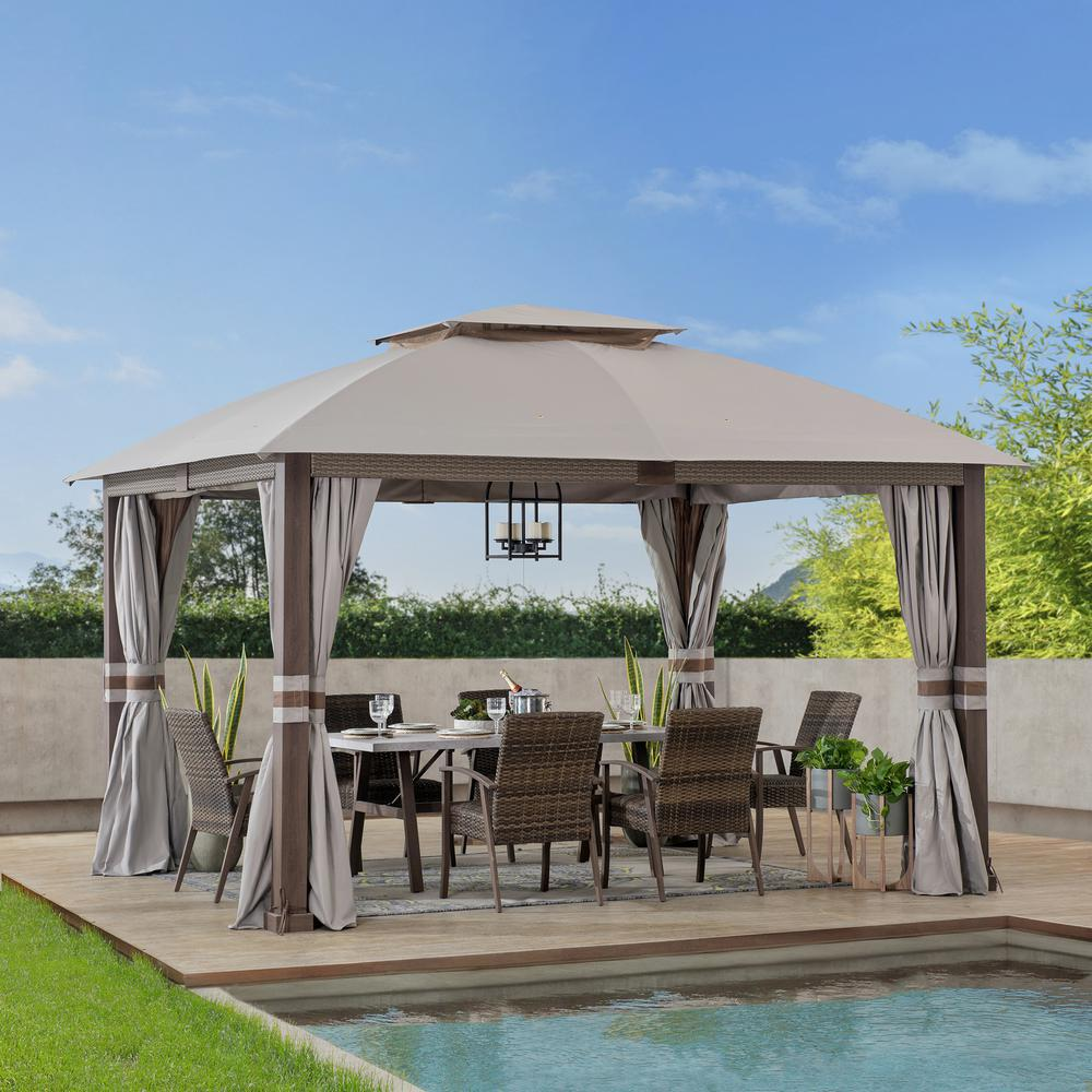 Fiona 11 ft. x 13 ft. 2-tier Patio Gazebo - Create the Perfect Outdoor Gathering Spot