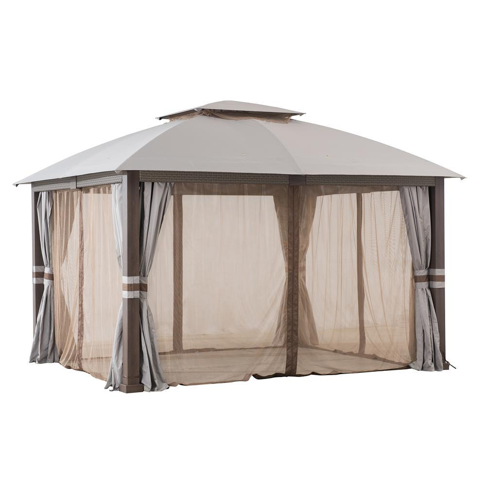 Fiona 11 ft. x 13 ft. 2-tier Patio Gazebo - Create the Perfect Outdoor Gathering Spot