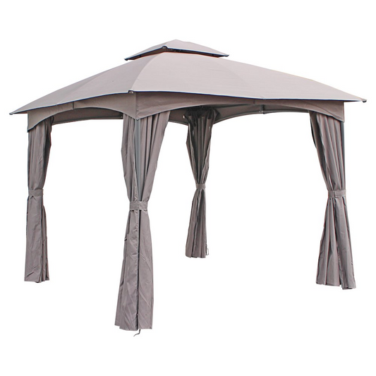 ST. Kitts 10-Foot Vented Canopy Gazebo, Grey - Add Shade and Style to Your Patio