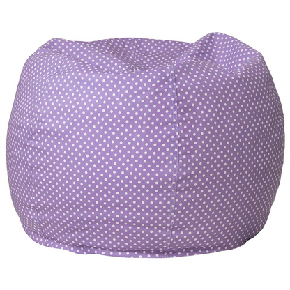 Small Lavender Dot Bean Bag Chair for Kids and Teens - Comfortable and Portable