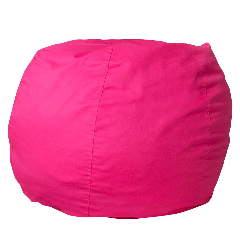 Small Solid Hot Pink Bean Bag Chair for Kids and Teens