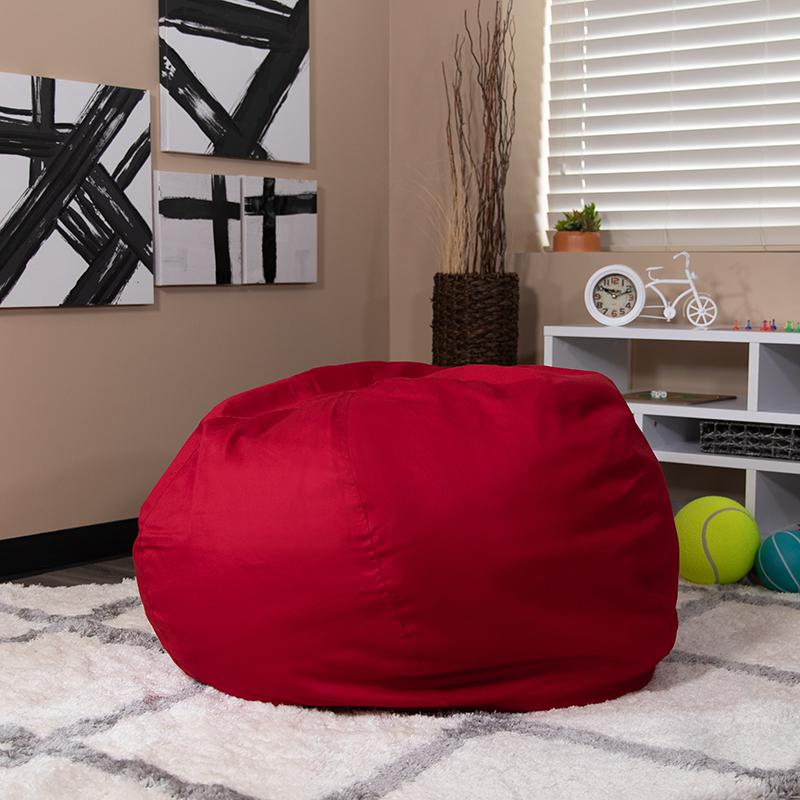 Spacious and Cozy Red Bean Bag Chair - Ideal for All Ages, Perfect for Home and Classroom Relaxation & Versatile Comfort