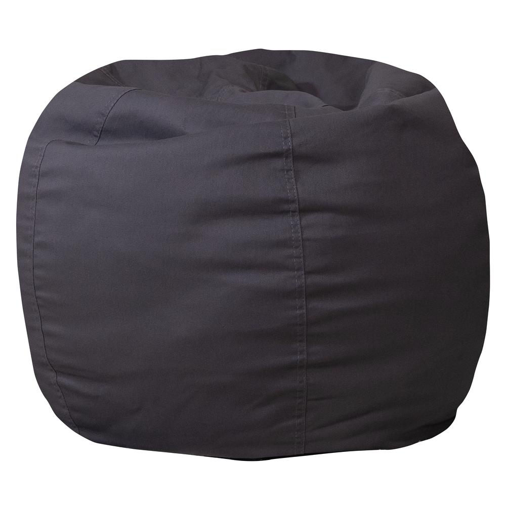 Small Solid Gray Bean Bag Chair for Kids and Teens - Lightweight, Durable, and Versatile