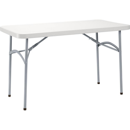 NPS 24" x 48" Heavy Duty Folding Table, Speckled Gray - Lightweight, Weather-Resistant, Durable