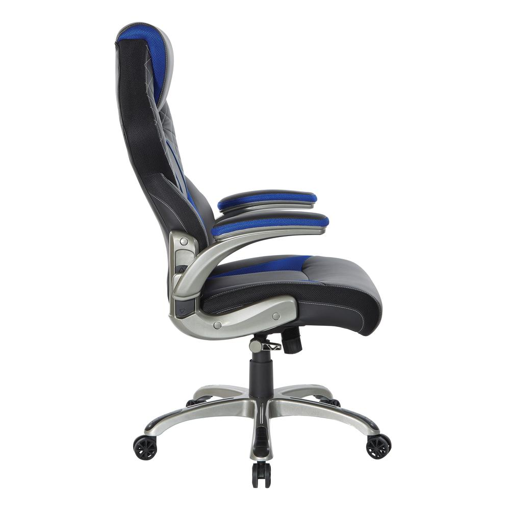 Oversite Gaming Chair in Faux Leather with White Accents | Enhance Your Gaming Experience