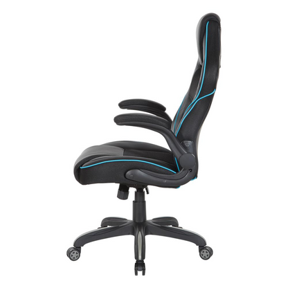 Xeno Gaming Chair in Blue Faux Leather - Comfort and Style for Enhanced Gaming Experience