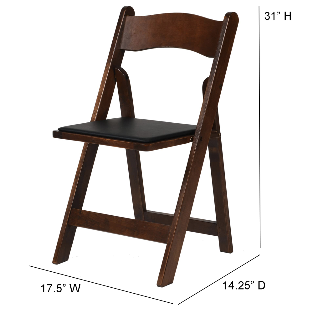 Commercial Seating Products American Padded Folding Chairs in Fruitwood - Comfortable and Durable Folding Chairs for Any Event