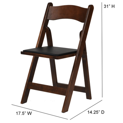 Commercial Seating Products American Padded Folding Chairs in Fruitwood - Comfortable and Durable Folding Chairs for Any Event