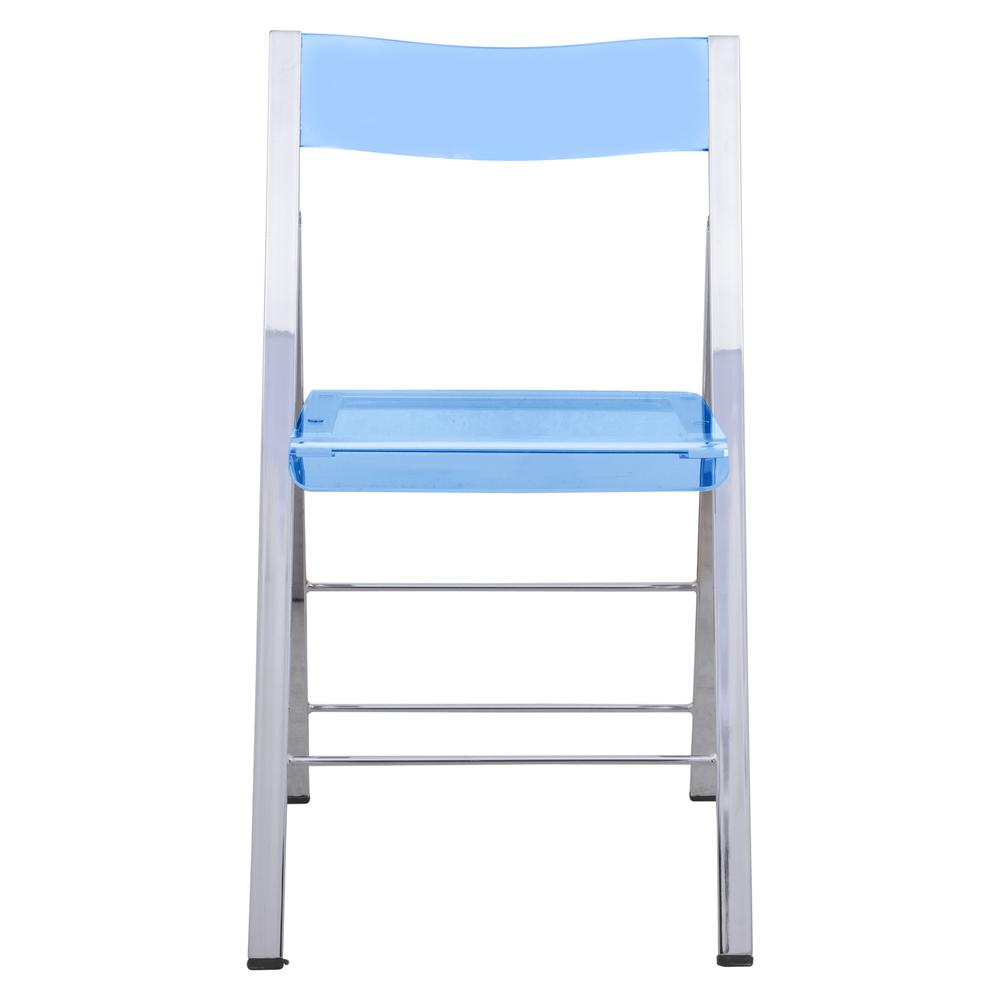 LeisureMod Menno Modern Acrylic Folding Chair, Set of 4