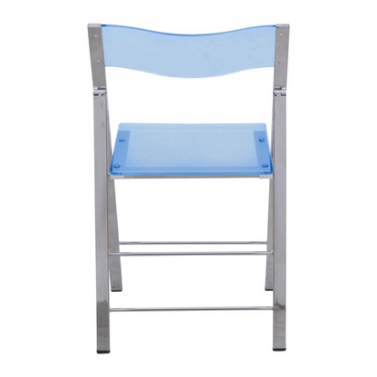 LeisureMod Menno Modern Acrylic Folding Chair, Set of 4