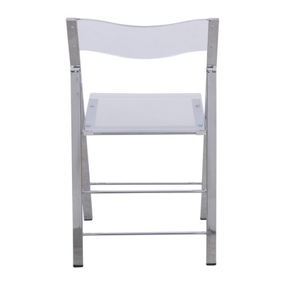 LeisureMod Menno Modern Acrylic Folding Chair MF15CL