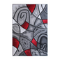 5' x 7' Red Abstract Area Rug - Add Color and Style to Your Living Room, Bedroom, or Family Room