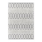 Geometric 5'x7' Hand Woven Gray Area Rug with Ivory Diamond Pattern - Modern Design, Soft & Plush, Easy to Clean