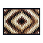 Southwestern 2' x 3' Brown Area Rug - Olefin Rug with Jute Backing