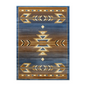 Southwestern 8' x 10' Blue Area Rug - Geometric Pattern Olefin Rug