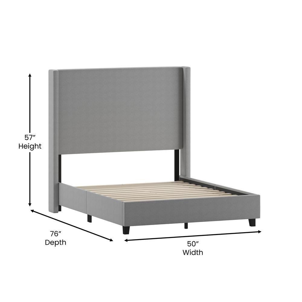 Quinn Full Upholstered Platform Bed - Gray | Stylish and Comfortable Bed