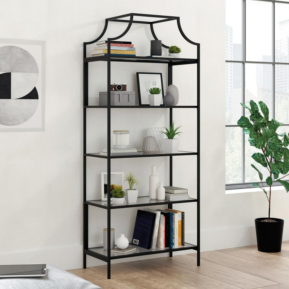 🌟 Harvey Park® Bookcase in Black: Stylish Storage for Your Space