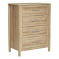 Stonebrook 4-Drawer Chest, Canyon Oak - Contemporary Style, Space-Saving Design