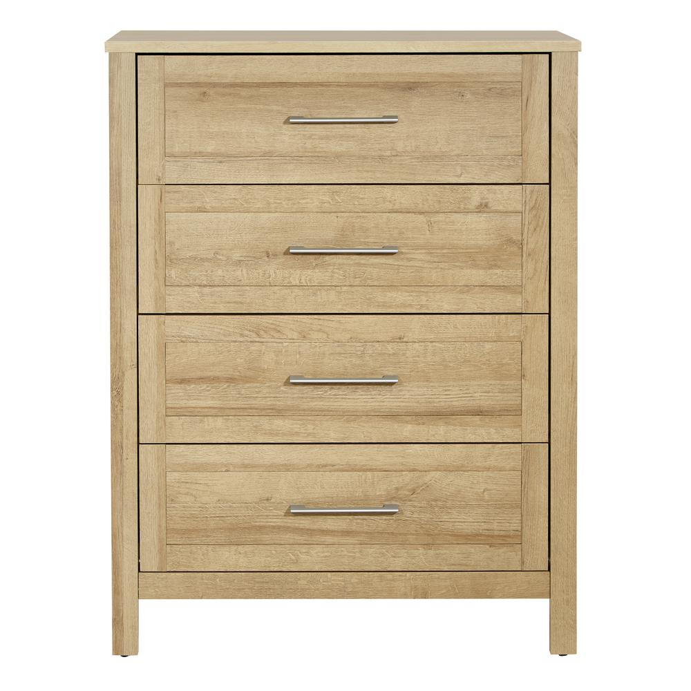 Stonebrook 4-Drawer Chest, Canyon Oak - Contemporary Style, Space-Saving Design