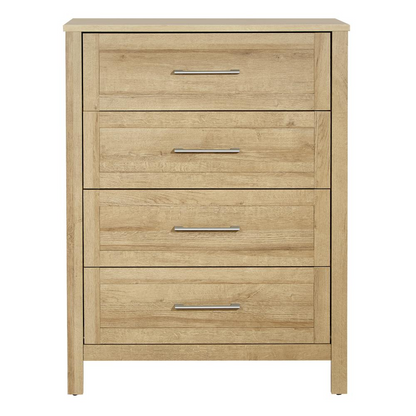 Stonebrook 4-Drawer Chest, Canyon Oak - Contemporary Style, Space-Saving Design