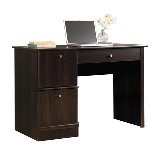 Sauder Select Computer Desk with Keyboard Shelf and File Drawer, Cinnamon Cherry