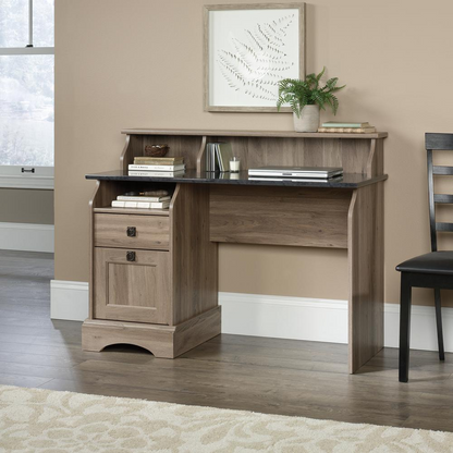 Sauder Select Home Office Desk with Faux Slate Top and Organizer Hutch