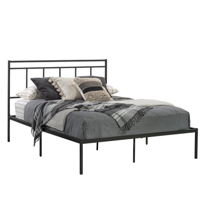 Cannery Bridge Queen Platform Bed - Trendy Metal Frame with Headboard