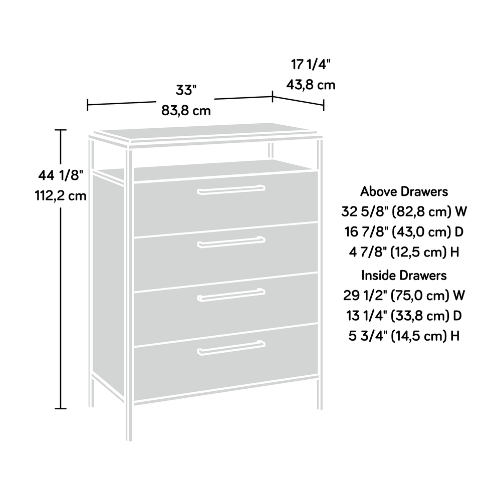 Nova Loft Chest Gw - Modern 4-Drawer Dresser for Convenient Storage