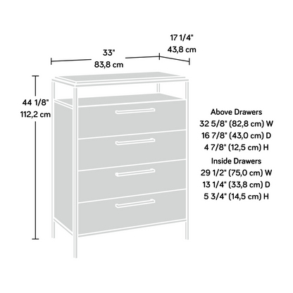 Nova Loft Chest Gw - Modern 4-Drawer Dresser for Convenient Storage