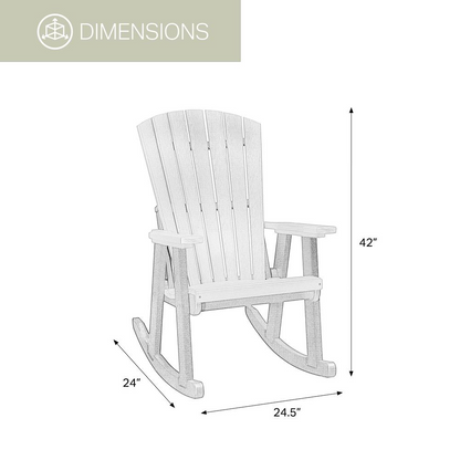 OS Home and Office Rocking Chair in Weatherwood with Tudor Brown Base - Relax in Style and Comfort