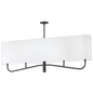 4LT Incan Horizontal Chandelier, MB, WH Shade - Elegant Lighting for Your Home