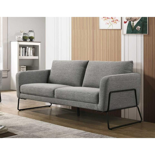 Grey Sofa - Contemporary Design with Metal Legs