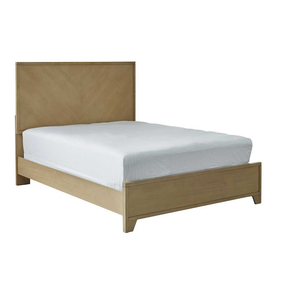 Luxurious King Bed – V-Match Veneer Panels, Durable & Stylish Design