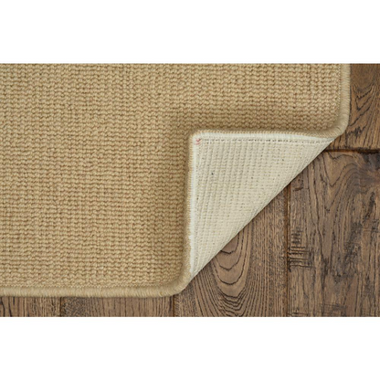 Rhodes Natural 2.6x9 Rug - Wool Blend, Natural Color, Loop Texture | Made in USA